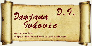 Damjana Ivković vizit kartica